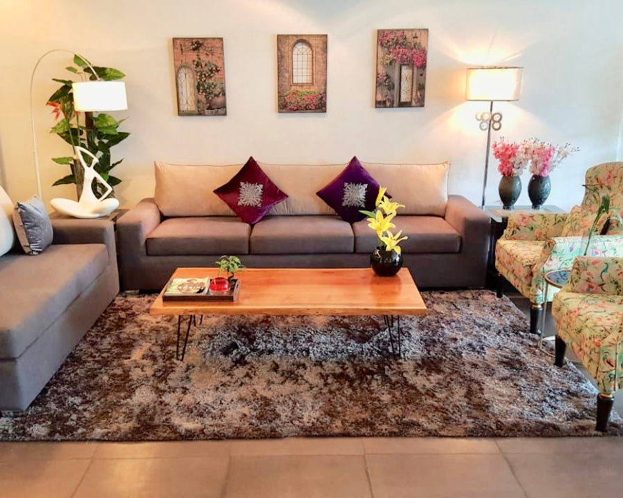 Luxe Velvet Charcoal Sofa Set