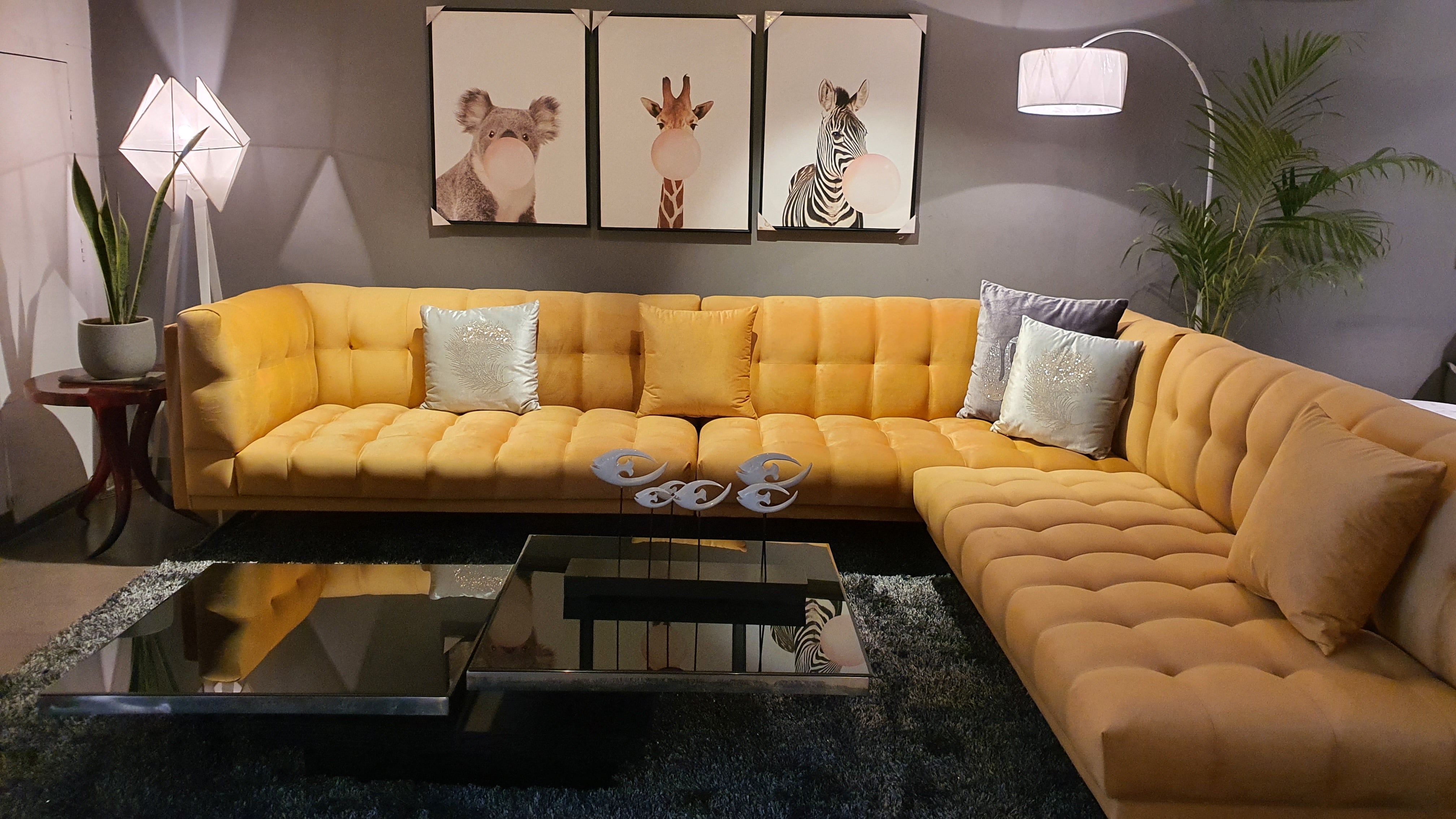 Canary Yellow Modern Sectional