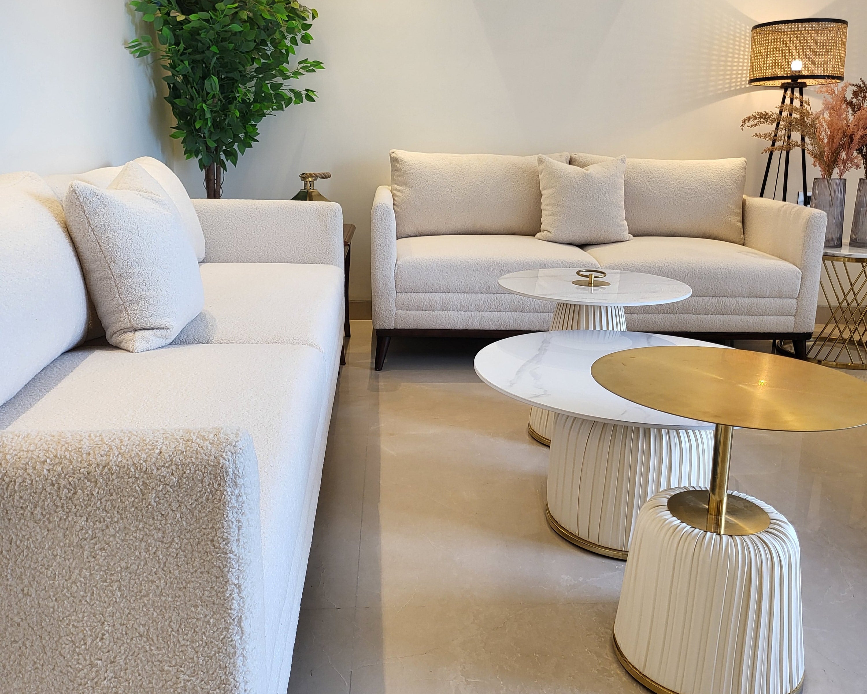 Cloud White Plush Sectional
