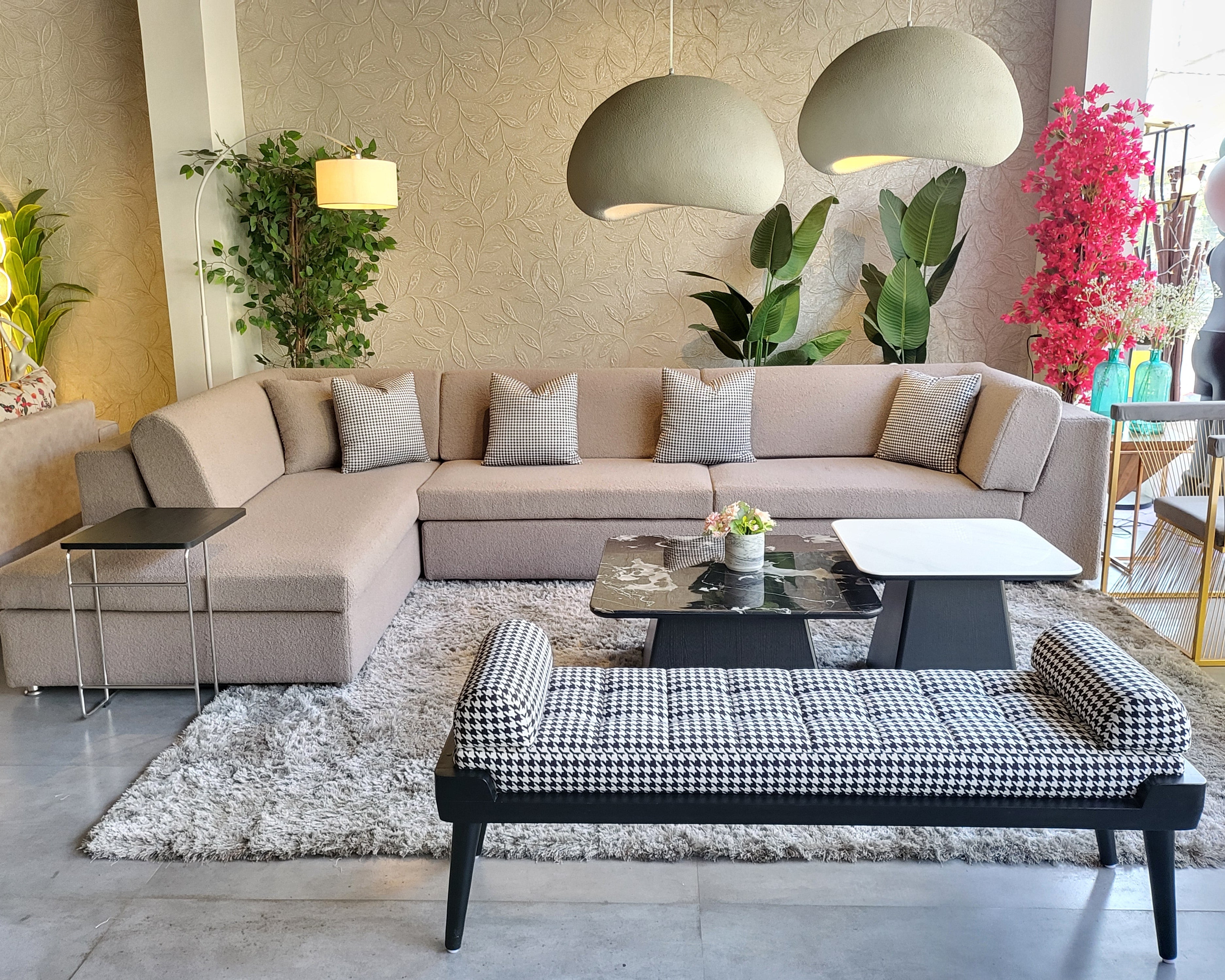 Blush Beige Corner Sofa