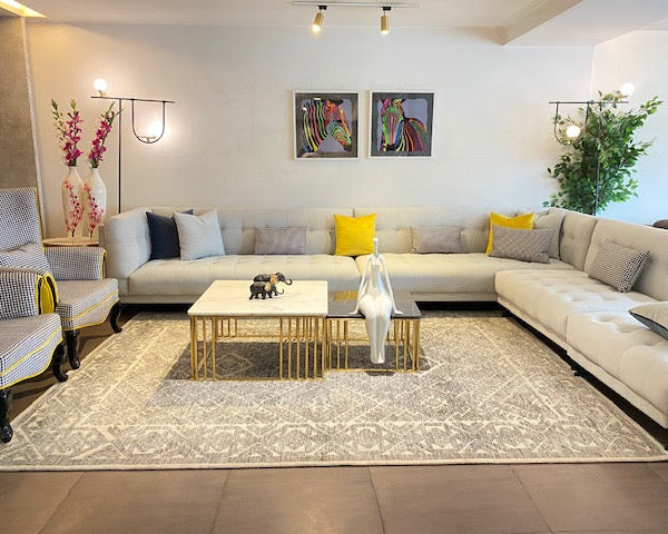 Floral Print Modern Sofa Set